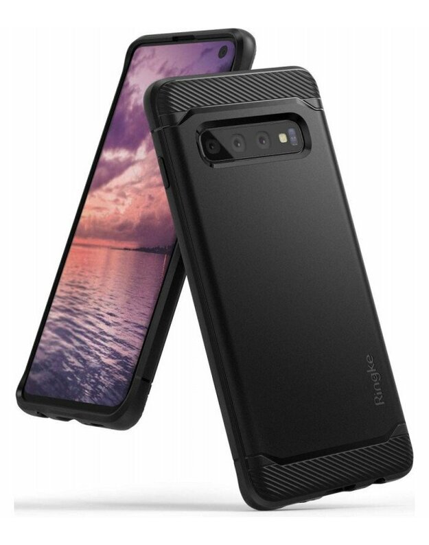 Juodas dėklas Samsung Galaxy S10 telefonui "Ringke Onyx"