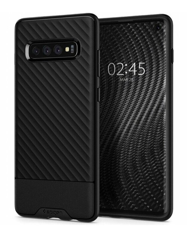 Juodas dėklas Samsung Galaxy S10 telefonui "Spigen Core Armor"