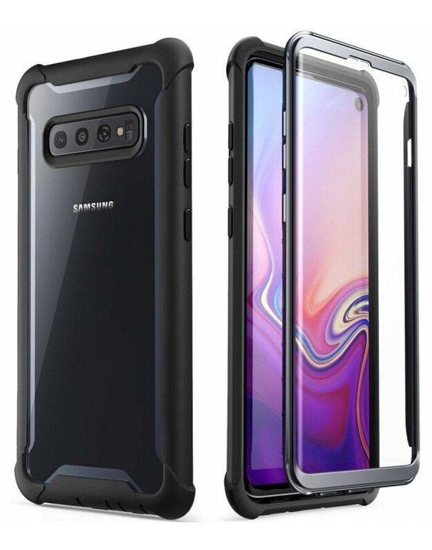 Juodas dėklas Samsung Galaxy S10 telefonui "Supcase I-Blason Ares"