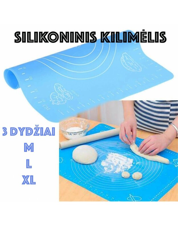 Silikoninis Nelimpantis Kilimėlis XL: 69.5X49.5 CM.