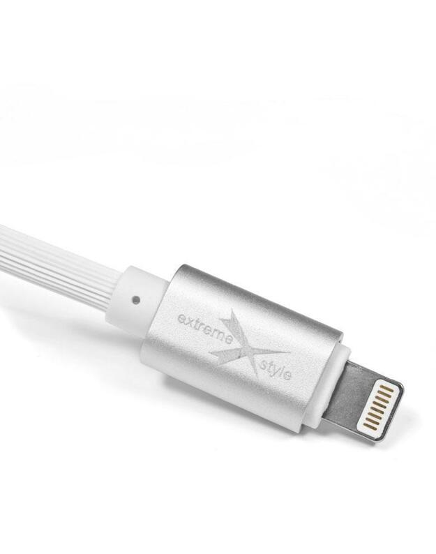 USB kabelis / perėjimas, įėjimas: USB, išėjimas: iPhone 5; iPhone 6, 1,5m, silikoninis laidas 