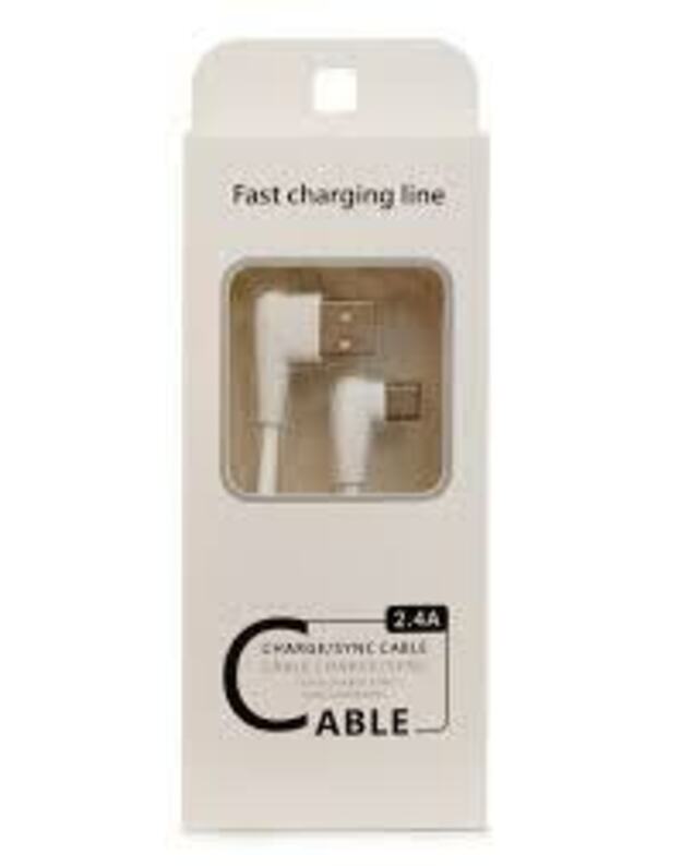 USB kabelis FastCharging Line microUSB baltas, 1.0m 