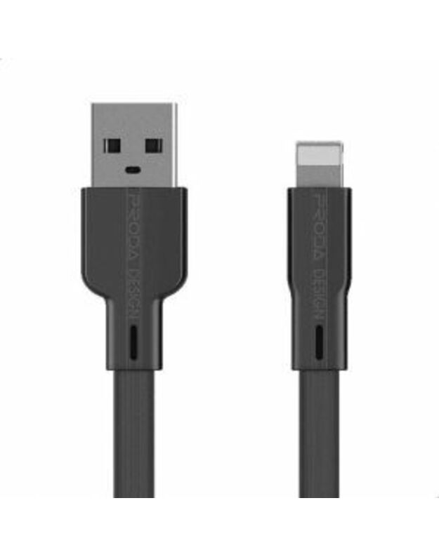 Telefono laidas Lightning USB kabelis Proda PD-B18i Lightning 2.4A juodas 1.0m 