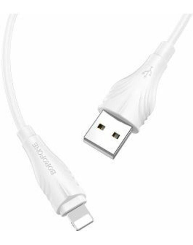 USB kabelis BX18 Optimalus „Lightning“ įkrovimo duomenų kabelis 