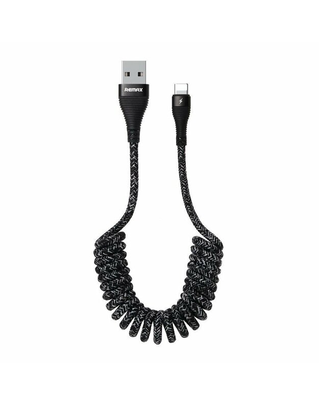 USB kabelis Remax RC-139i Lightning 2.1A juodas 1.2m 