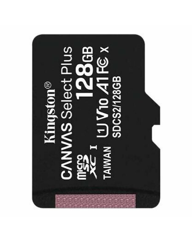 KINGSTON 128GB MICSDXC CANVAS SELECT PLUS 100R A1 C10 CARD + ADP