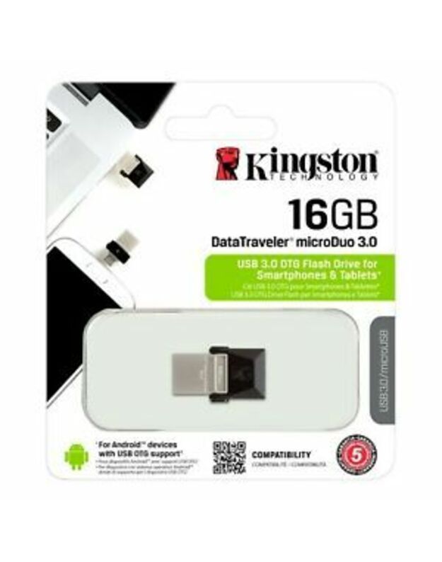 Kingston 16GB DT MicroDuo USB 3.0 + microUSB (Android/OTG