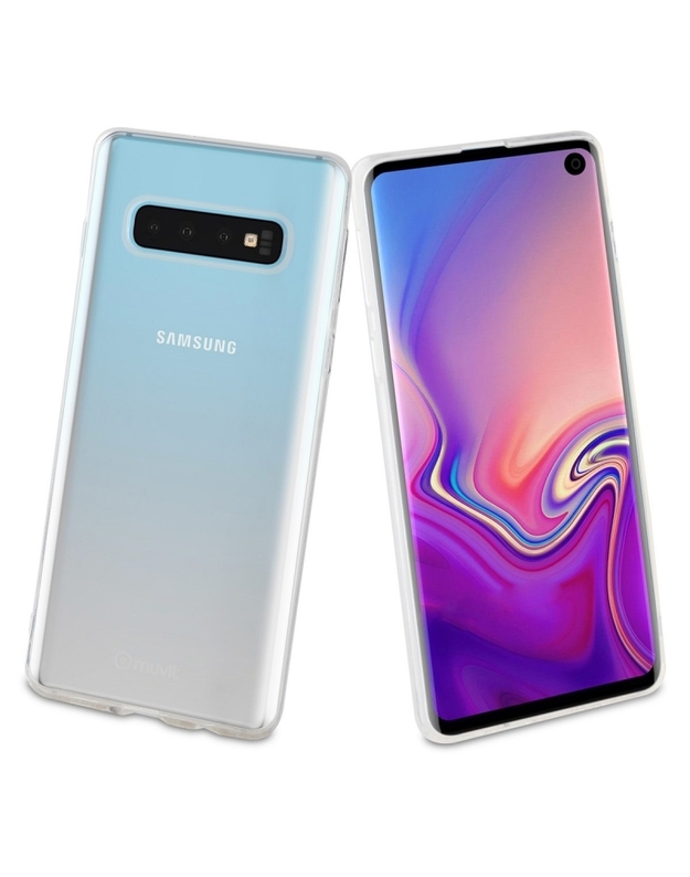 Muvit Cristal Soft Samsung Galaxy S10 skaidrus dėklas.