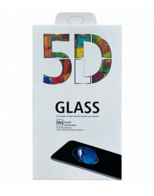 LCD apsauginis stikliukas 5D Full Glue Samsung G988 S20 Ultra / S11 Plus lenktas juodas be išpjovimo