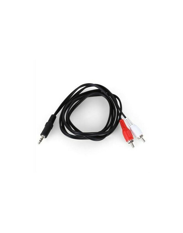 Kabelis audio JACK 3,5mm M / 2x RCA (CINCH)M, ilgis 1.5M