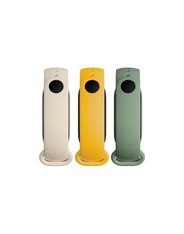 Apyrankė Xiaomi Mi Band 5/6/7 3-Pack Ivory/Olive/Yellow