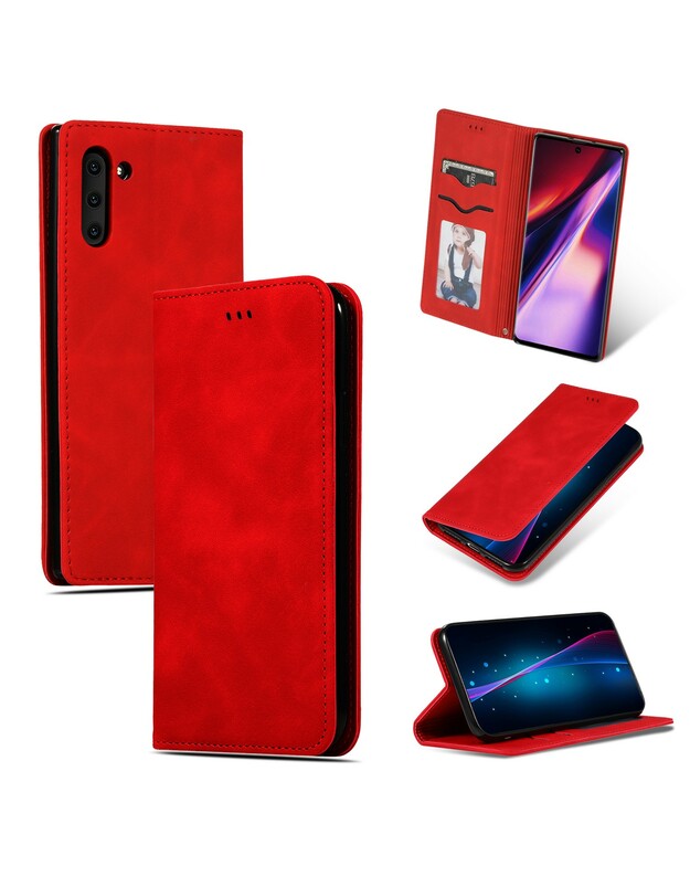 Dėklas Business Style Huawei P30 Lite raudonas