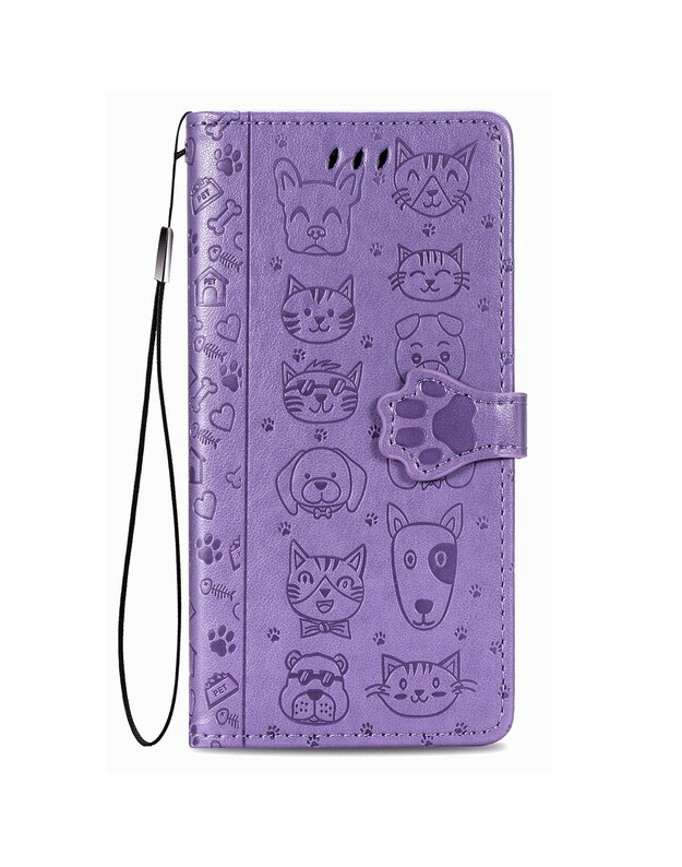 Dėklas Cat-Dog Samsung A566 A56 5G violetinis