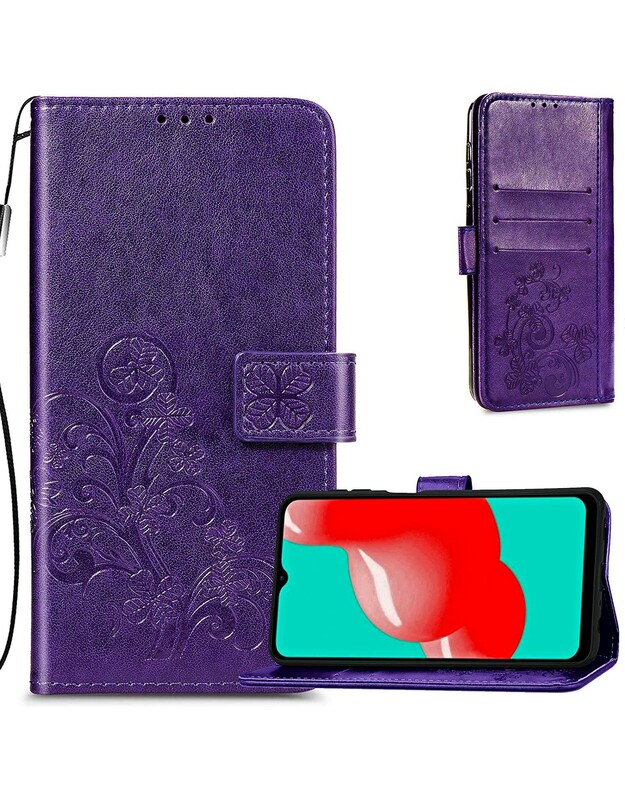 Dėklas Flower Book Samsung A135 A13 4G violetinis