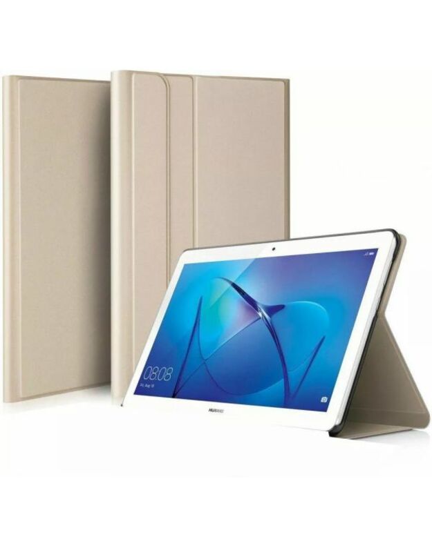 Dėklas Folio Cover Huawei MediaPad T5 10.1 auksinis