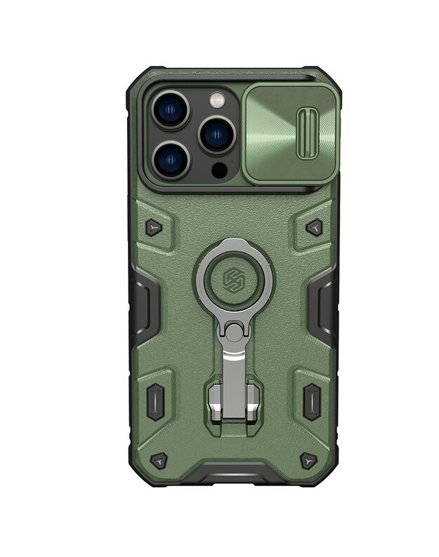 Dėklas Nillkin CamShield Armor Pro Apple iPhone 14 Pro Max žalias