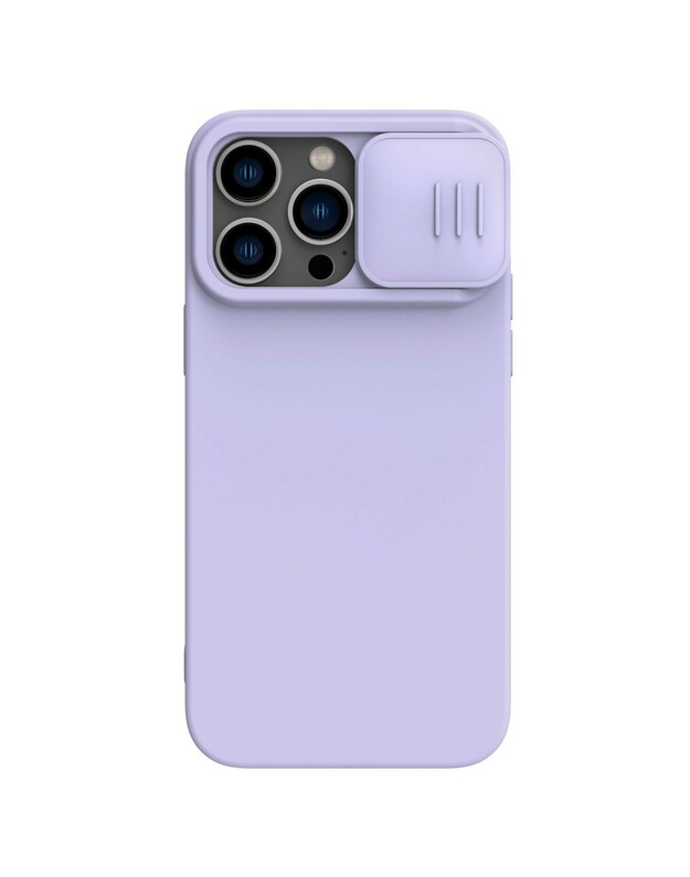 Dėklas Nillkin CamShield Silky Magnetic Silicone Apple iPhone 14 Plus šviesiai violetinis