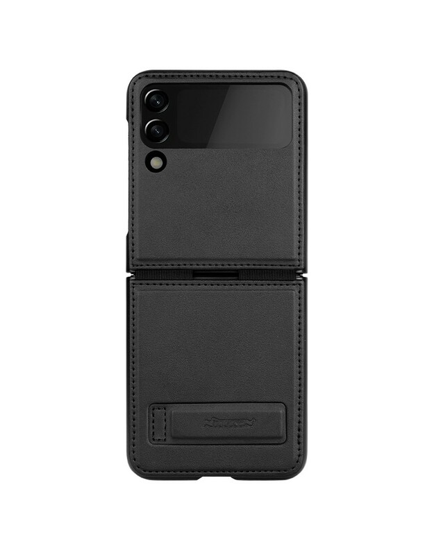 Dėklas Nillkin Qin Leather (Plain Leather) Samsung F711 Z Flip3 5G juodas