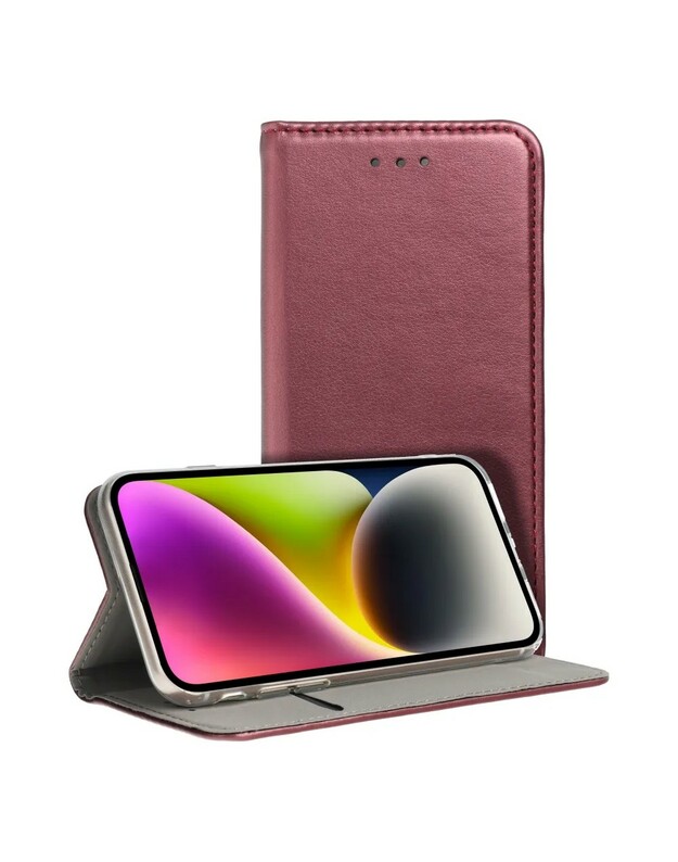 Dėklas Smart Magnetic Xiaomi Redmi Note 12S bordo