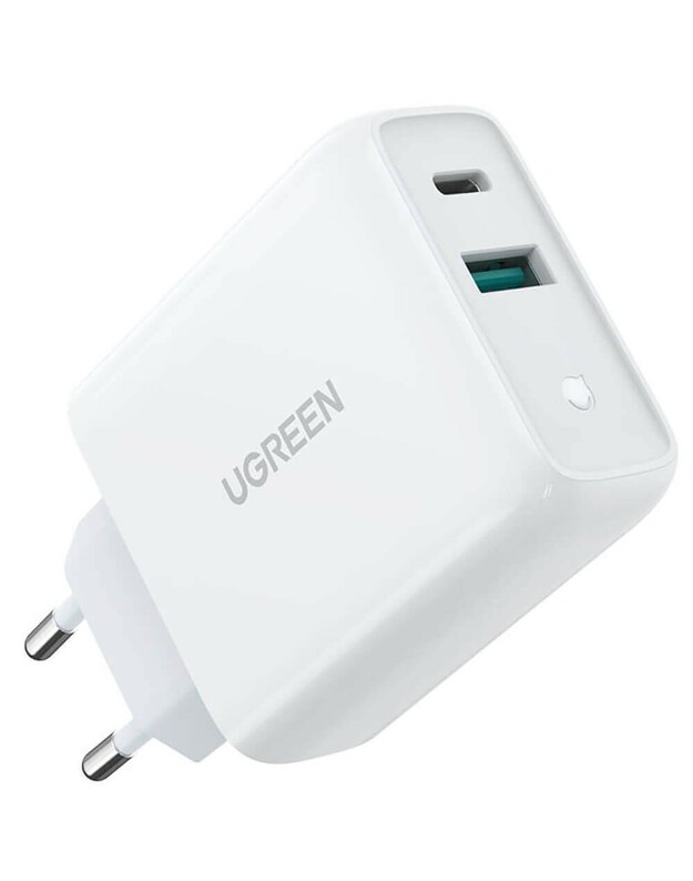 Įkroviklis buitinis Ugreen CD170 USB-C/USB-A 36W baltas