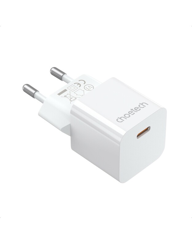 Įkroviklis Choetech PD5010 USB-C PD20W GaN baltas