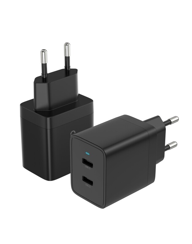 Įkroviklis Choetech Q5006 2xUSB-C PD40W juodas