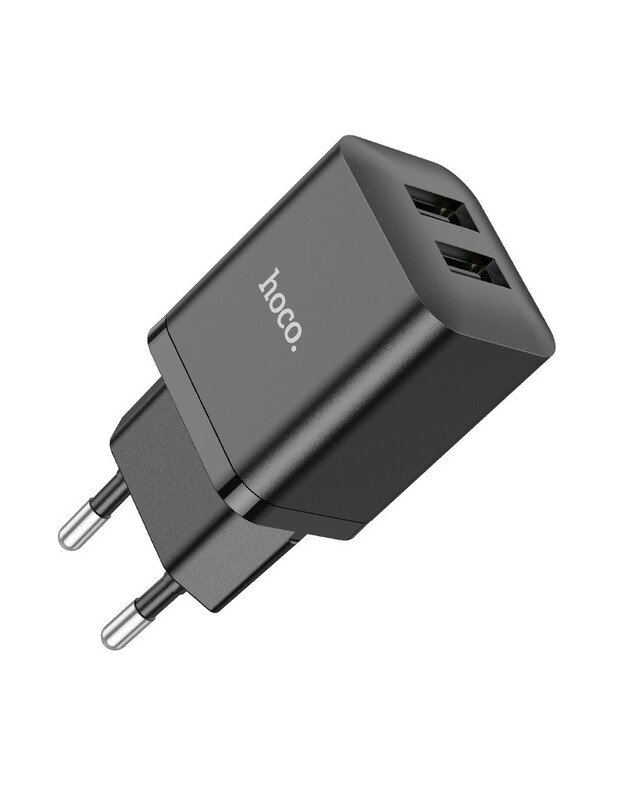 Įkroviklis Hoco N25 2xUSB-A (2.1A) juodas