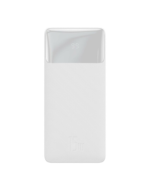 Išorinė baterija Power Bank Baseus Bipow 15W 20000mAh + MicroUSB 0.25m balta PPBD050102