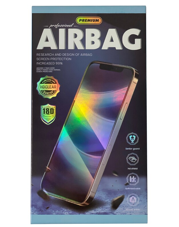 LCD apsauginis stikliukas 18D Airbag Shockproof Apple iPhone 15 Pro juodas