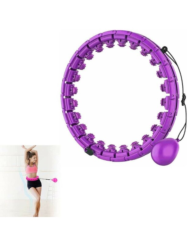 Masažuojantis gimnastikos lankas Smart Hula Hoop M2 violetinis