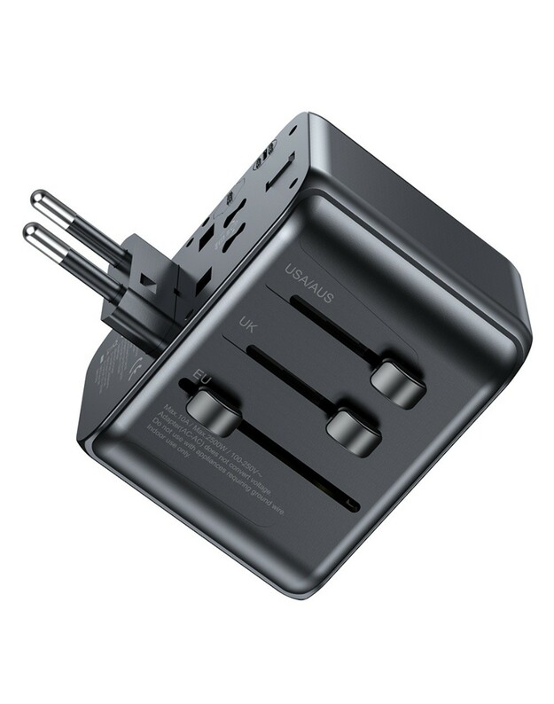 Universalus kelioninis įkroviklis Awei C-39 GaN 35W 2xUSB-A/3xUSB-C juodas