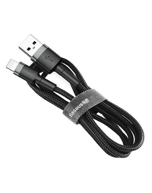 USB kabelis Baseus Cafule USB-A to Lightning 1.5A 2.0m pilkas-juodas CALKLF-CG1