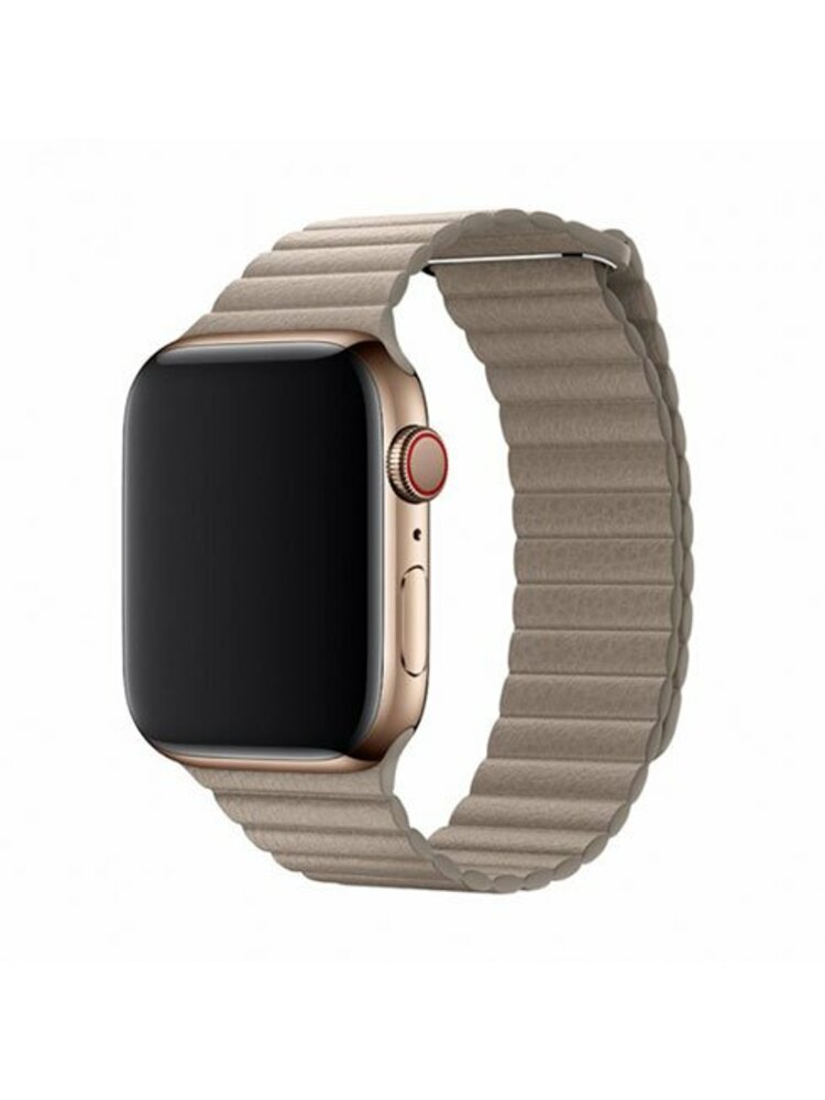 Devia Elegant Leather Loop(44mm) for Apple Watch stone