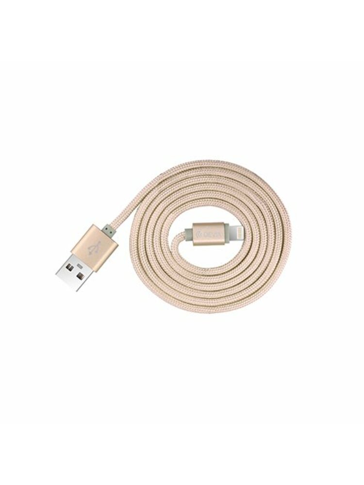 Devia Fashion Series Cable for Lightning (MFi, 2.4A 1.2M) champagne gold