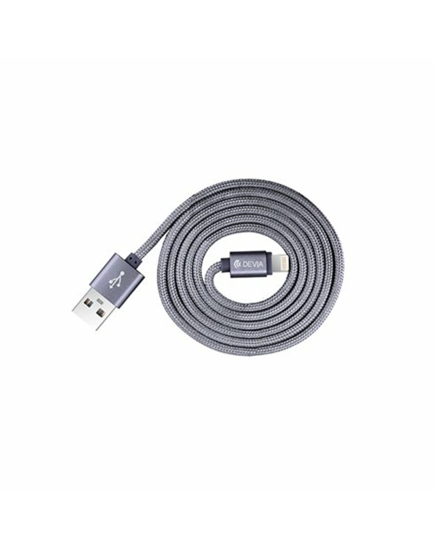 Devia Fashion Series Cable for Lightning (MFi, 2.4A 1.2M) grey