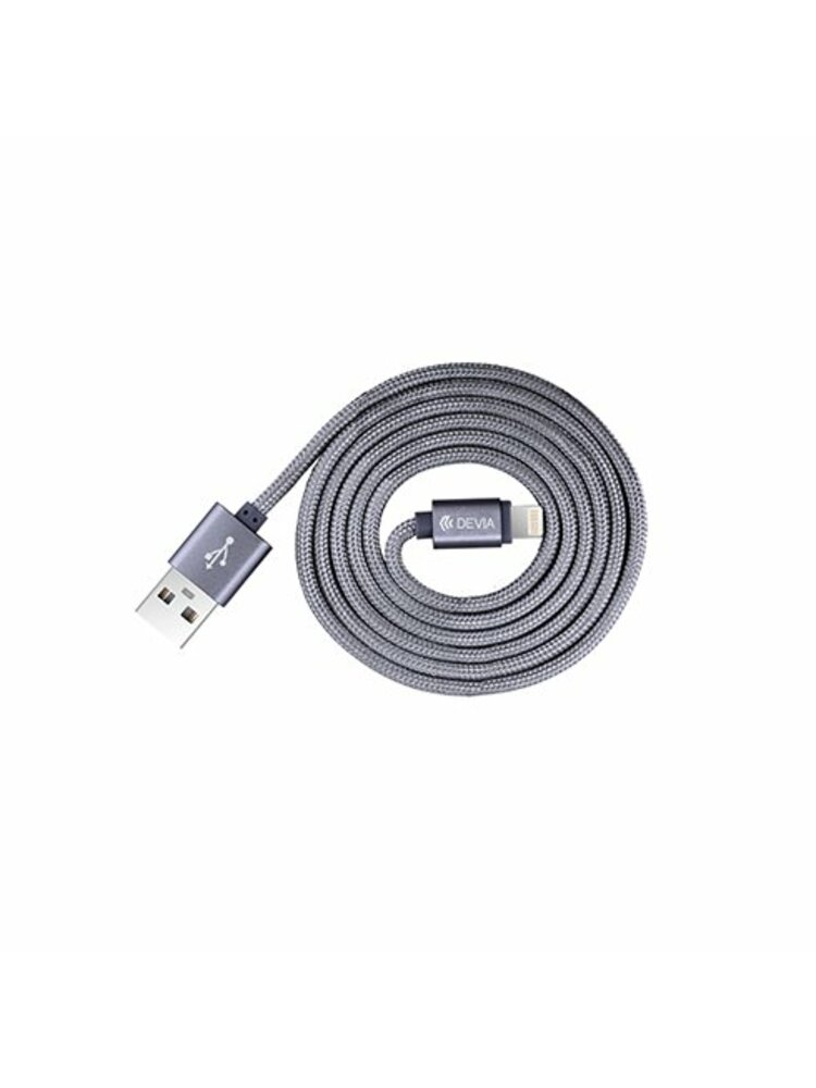 Devia Fashion Series Cable for Lightning (MFi, 2.4A 1.2M) grey