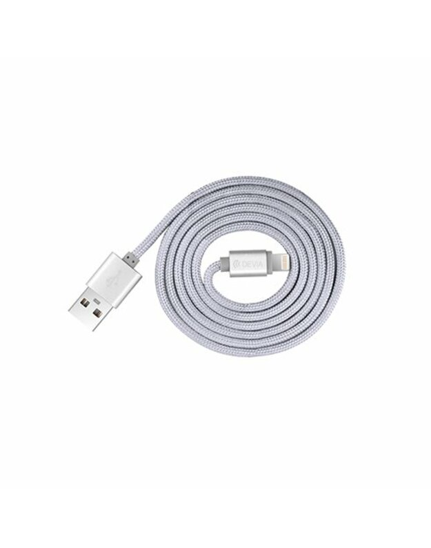 Devia Fashion Series Cable for Lightning (MFi, 2.4A 1.2M) silver