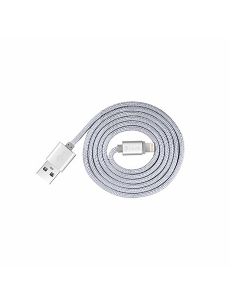 Devia Fashion Series Cable for Lightning (MFi, 2.4A 1.2M) silver