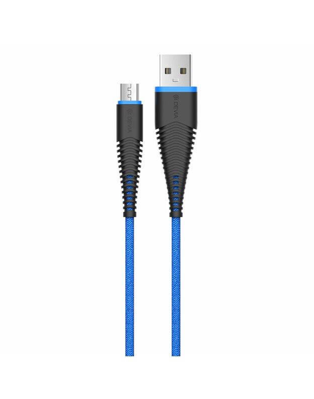 Devia Fish 1 Series Cable for Micro USB (5V 2.4A,1.5M) blue