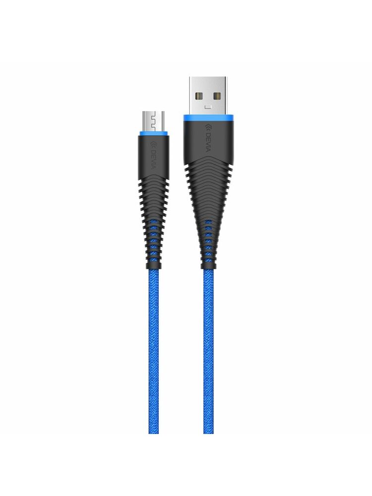 Devia Fish 1 Series Cable for Micro USB (5V 2.4A,1.5M) blue