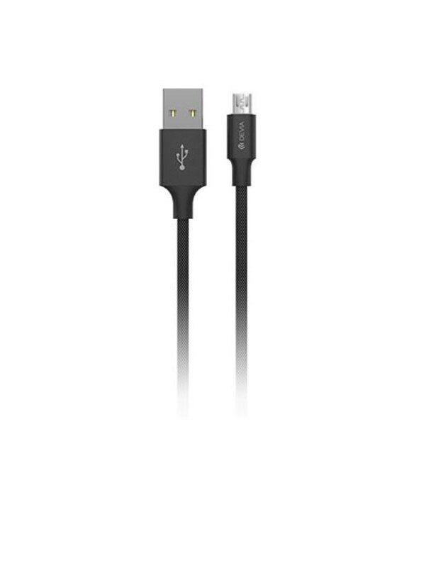 Devia Pheez Series Cable for Micro USB (5V 2.4A,25CM) black