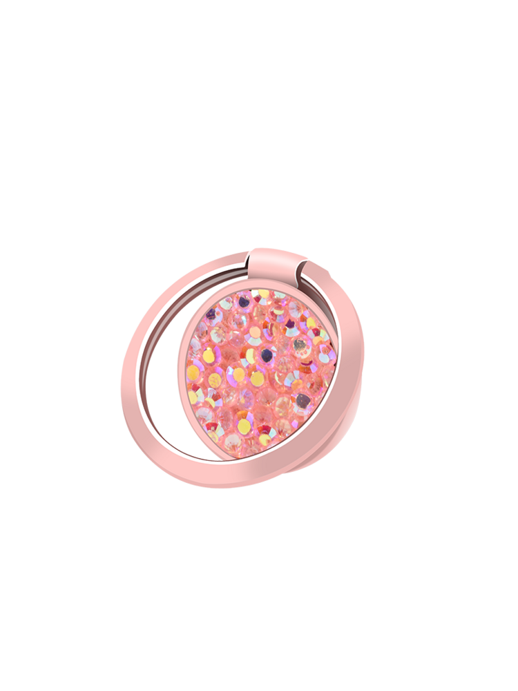 Devia Ring Holder Diamonds 3 gold pink