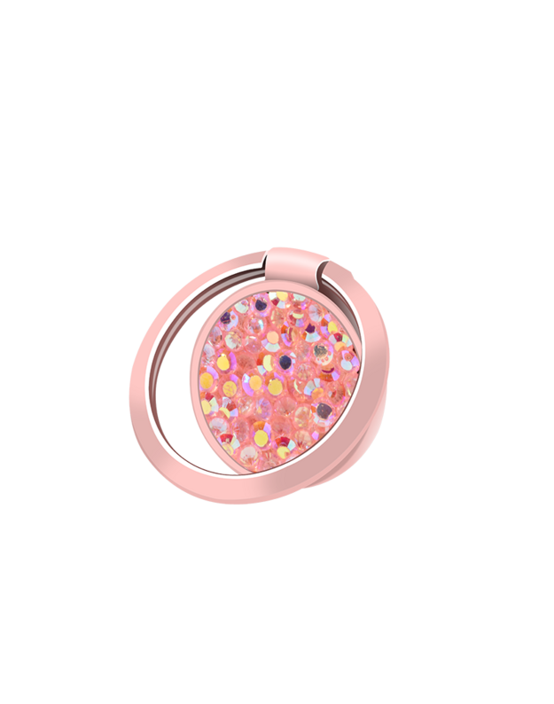 Devia Ring Holder Diamonds 3 gold pink