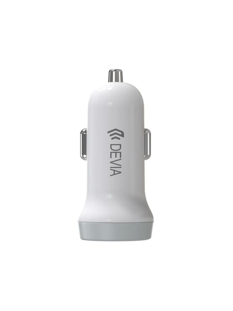 Devia Smart series car charger suit for Lightning (5V3.1A,2USB) white