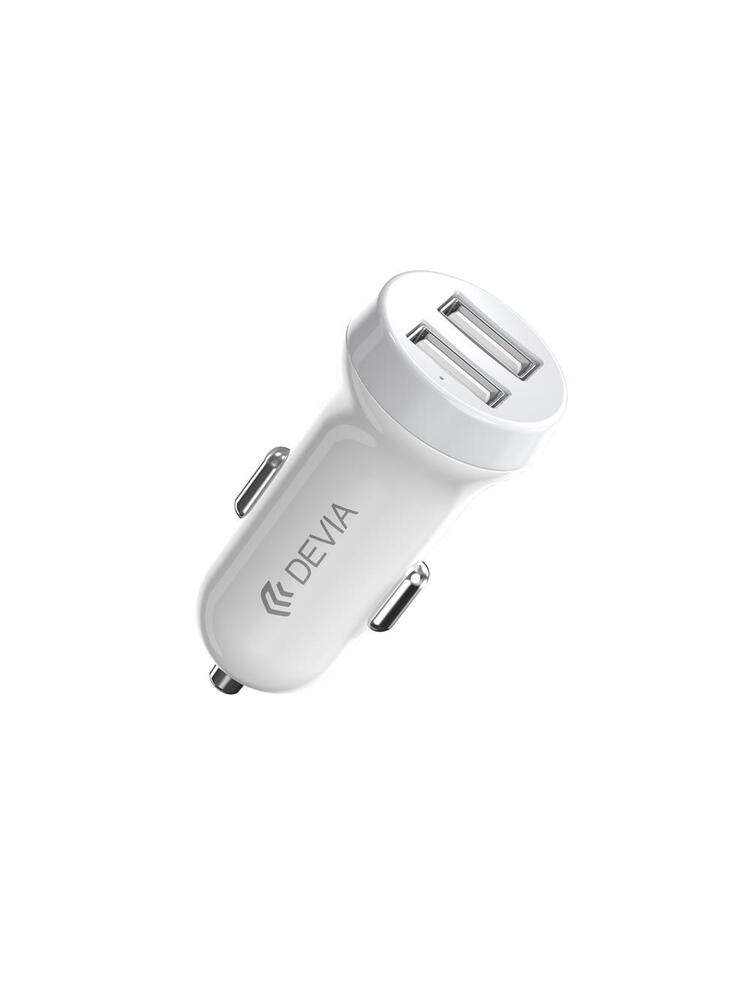 Devia Smart series car charger suit for Lightning (5V3.1A,2USB) white