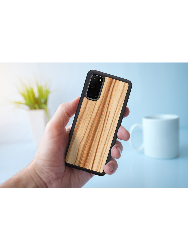 MAN&WOOD case for Galaxy S20 cappuccino black