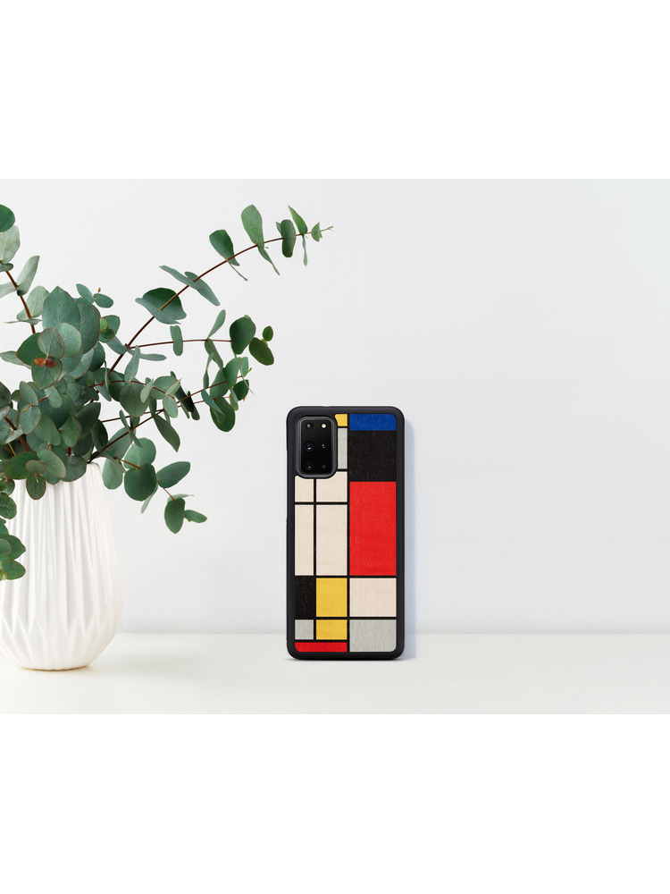 MAN&WOOD case for Galaxy S20+ mondrian wood black