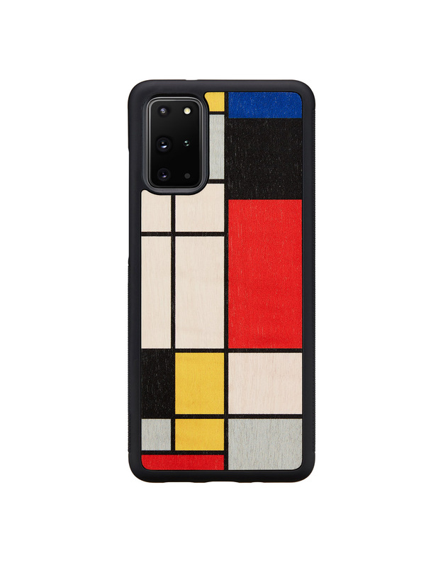 MAN&WOOD case for Galaxy S20+ mondrian wood black