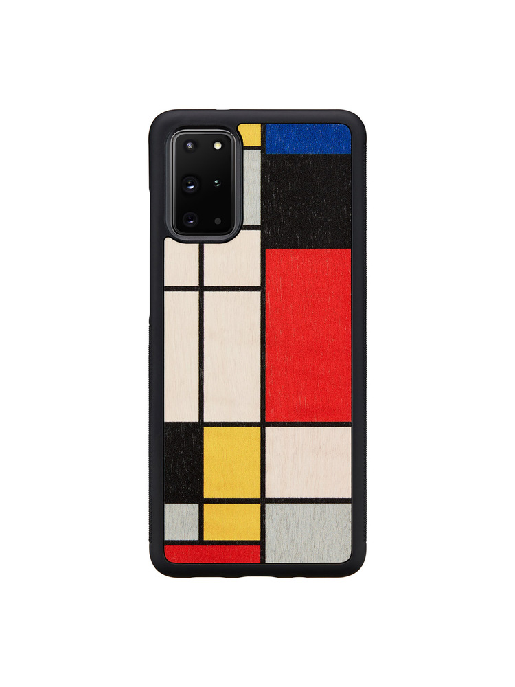 MAN&WOOD case for Galaxy S20+ mondrian wood black