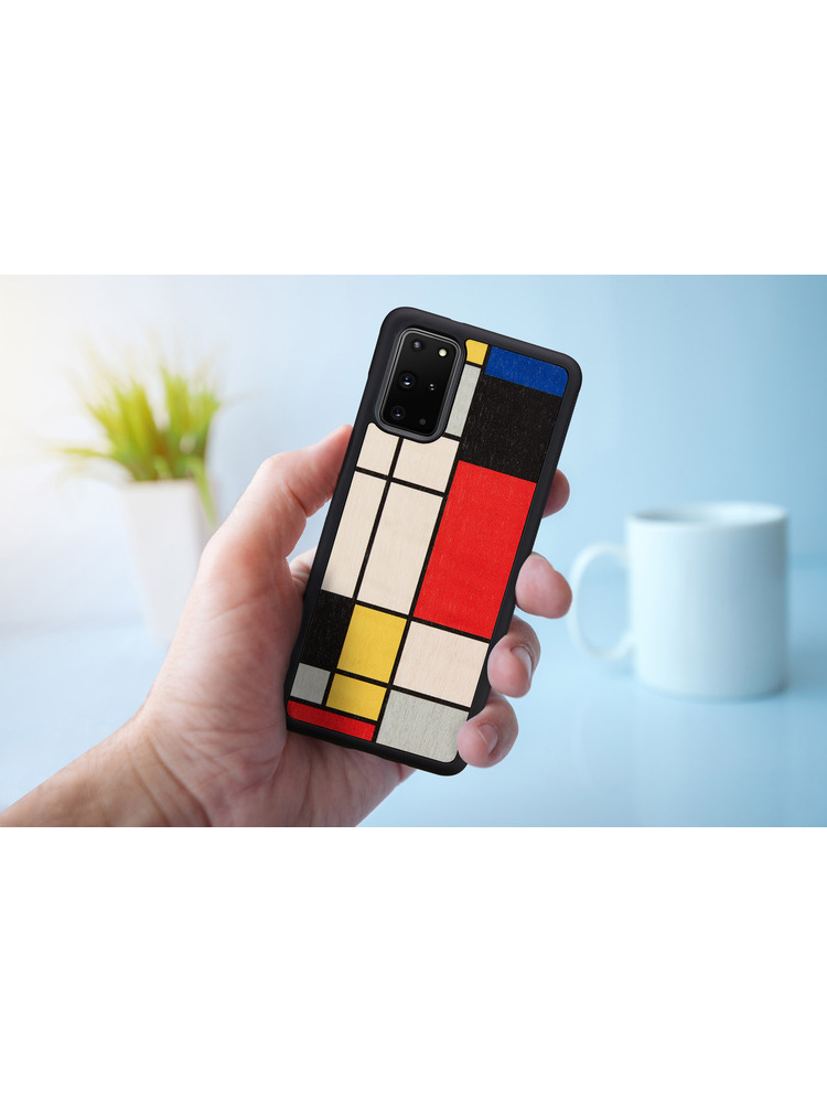 MAN&WOOD case for Galaxy S20+ mondrian wood black